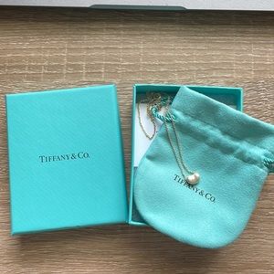 Tiffany & Co Elsa Peretti Sterling Silver Mini Bean Pendant Necklace